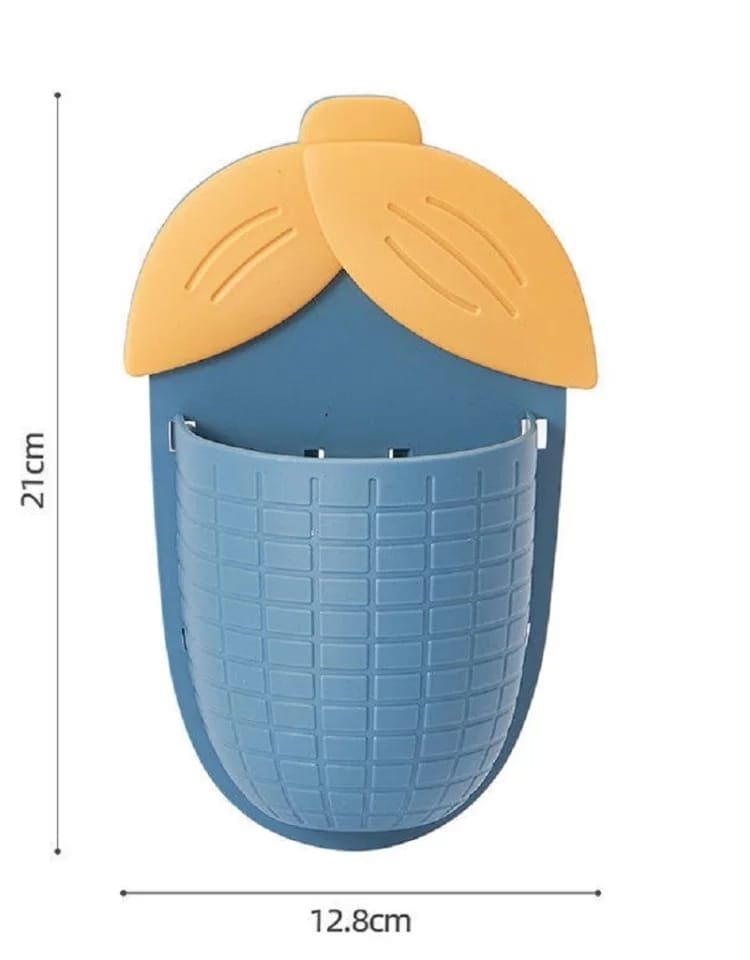 Wall Mounted Corn Shaped Toothbrush And Pen Holder, Toilet Toothbrush Rack, Wall-mounted Drain Free Comb Toothpaste Storage Box Wall Mounted Corn Shaped Toothbrush And Pen Holder, Toilet Toothbrush Rack, Wall-mounted Drain Free Comb Toothpaste Storage Box